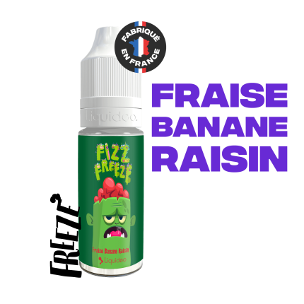 E-liquide Freeze Fraise Banane Raisin 10ml - PG/VG 50/50