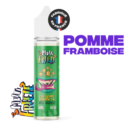 E-liquide Multi Freeze Galipette 50ml - Pomme Framboise - PG/VG 50/50