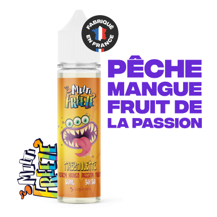 E-liquide Multi Freeze Tireboulette 50ml - Pêche Mangue Passion - PG/VG 50/50
